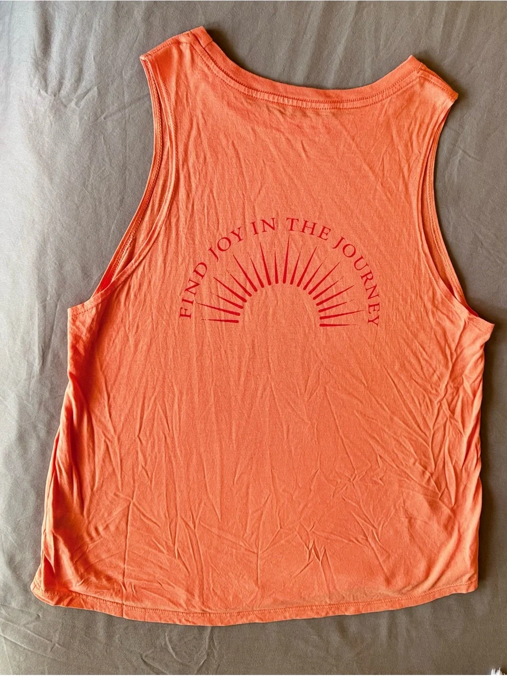 SPIRITUAL GANGSTER Coral Sleeveless Tank Top Find Joy in the Journey Tee T-Shirt